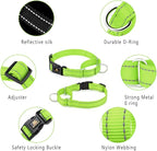 Plutus Pet Reflective Martingale Collar with Buckle - Durable and Adjustable Training Collar for No Pulling, Dog Choker Collar for Small Medium Large Dogs, Bright Green, S