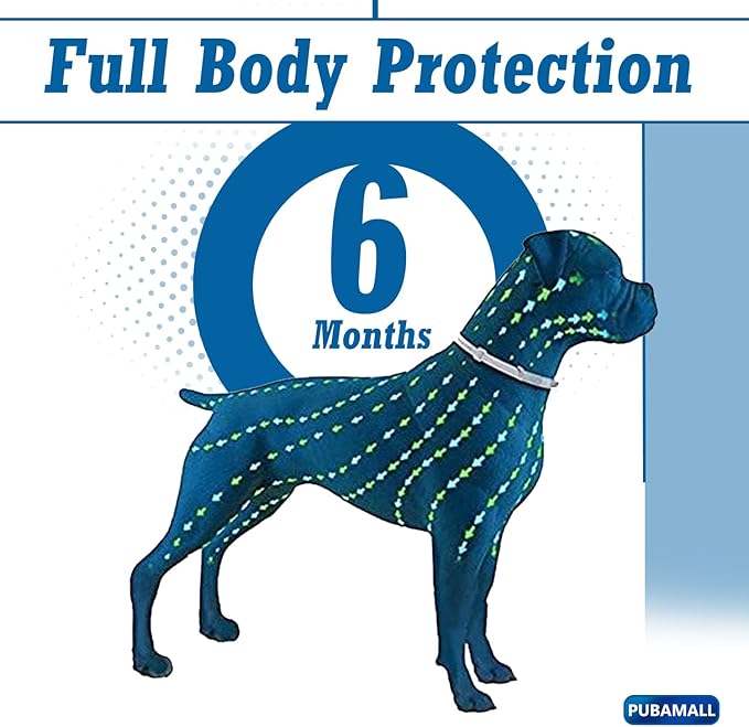 Flea Collar for Dogs, 2 Pack Collar for Dogs, 12 Months Protection, Waterproof, Adjustable One Size Fits All, Grey