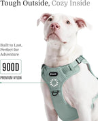 2025 New Edition, Fei & Eve MagEase Dog Harness - 3-Second Magnetic Buckles | 3-Point No-Pull Control | Heavy-Duty 900D Nylon | Dual Safety Handles | Breathable Mesh | Adjustable Fit | Small, Green