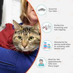 Cozy Comfort Carrier - Small Soft Red Cat Carrier and Cat Restraint Bag for Nail Trimming, Vet Visits, Medication Administration, Dental Care, and Travel