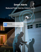 Noorio Solar Security Cameras Wireless Outdoor, 1080P Battery Powered Magnetic Outdoor Camera with AI Motion Detection, 2.4G WiFi Home Security Camera Color Night Vision, 32GB Local Storage