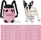 FEimaX Dog Carrier Backpack Pet Legs Out Front Cat Travel Bag, Adjustable Puppy Backpacks Carriers Hands-Free for Small Medium Dogs Cats Hiking Traveling Camping Daily Walking (Large, Pink)