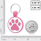 Personalized Dog Tag, Laser Engraving QR Code, Silicone Dog ID Tag, Pet Online Profile, Scan QR Code Send Location, Collar Harness Accessories (Medium to Large Breeds - 1.25", Rose)