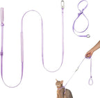 Monet Purple Cat Harness and Leash Set, Lightweight Escape Proof, Adjustable for Kitten to Large Cats, Walking Training