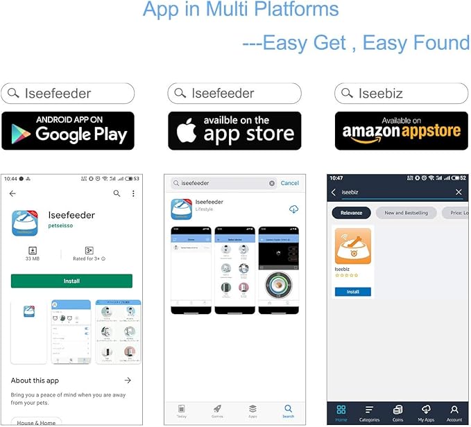 Iseebiz Pet Camera Treat Dispenser, 2.4G & 5G WiFi Dog Camera with 2 Way Audio Talk Listen, 1080P Night Vision Cat Dog Cam, App Control Tossing, Multi Devices Login, Compatible with Alexa, Upgraded