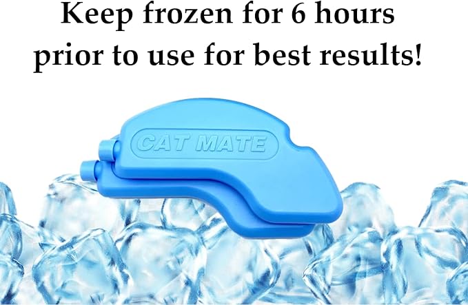 Cat Mate Replacement Ice Packs for Automatic Feeders - Compatible with The C500 Pet Feeder (Pack of 2)