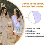 Dog Sling Carrier – Ice Silk Dog Slings for Small Dogs up to 10 lbs, Breathable Dog Carrier Sling with Adjustable Safety Strap & Buckle, Portable Cat Sling Carrier (Purple)