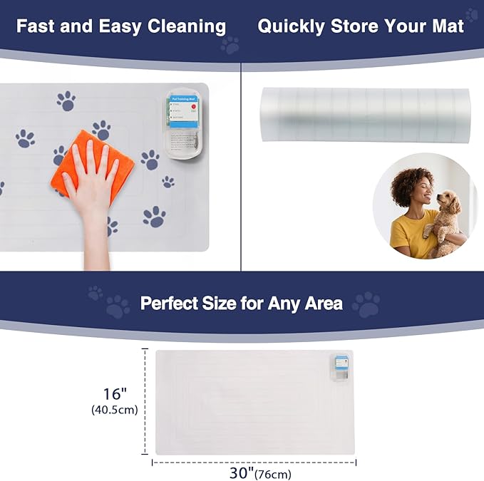 PAPARELA Scat Shock Mat for Dogs and Cats Indoor, Pet Shock Mats for Training Pets, Electric Repellent Mat Keeps Dogs and Cats Off Counter, Couch and Sofa, 3 Training Modes