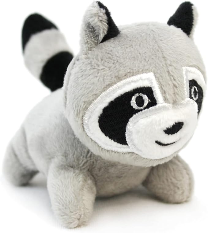 Interactive Squeaky Dog Toy, Replacement Animals Raccoon Pack of 6