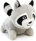 Interactive Squeaky Dog Toy, Replacement Animals Raccoon Pack of 6