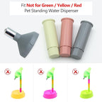 NACOCO Pet Standing Water Dispenser - Cat Dog Standing Detachable Pole Automatically Feeding Height Adjustable(Grey Adjustable Rods, Grey Water Tap)