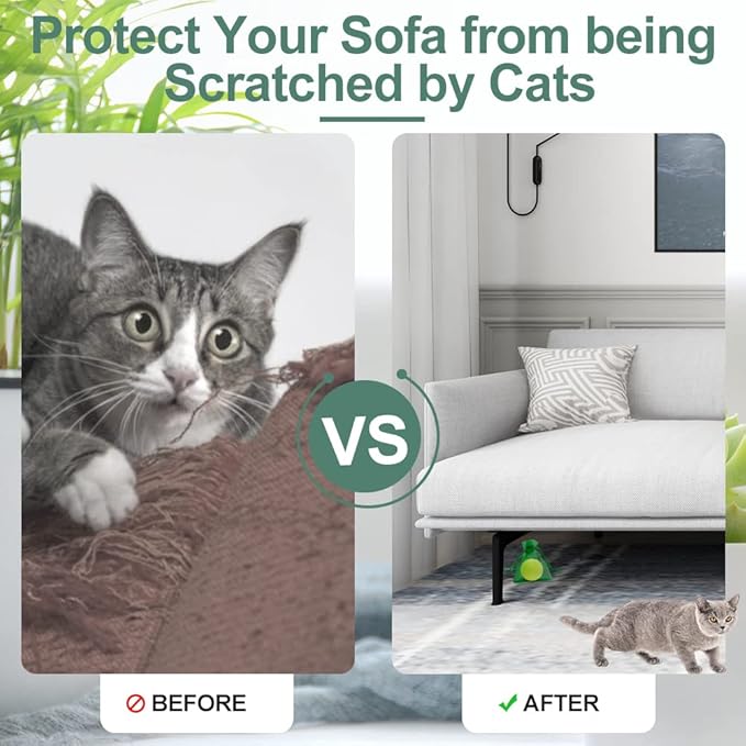 10 Pack Cat Repellent Outdoor to Keep Cats Away, Cat Deterrent Indoor Powered by Peppermint & Lemongrass Oils Safe for Pets & Children, Keeps Cats Out of Furniture, Plants, Specific Areas Effectively