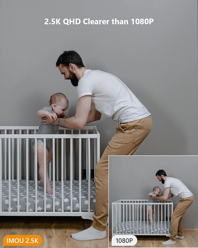 Imou Security Camera Indoor Camera Pan/Tilt Wireless Home Camera, Plug-in WiFi Camera Baby Monitor with Night Vision, 2-Way Audio, Human & Sound Detection, Motion Tracking(2.4G ONLY)