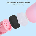 Dog Water Bottle, Travel Puppy Water Bowl, Leak Proof Portable Puppy Water Dispenser, Foldable Dog Water Bottle for for Pets Outdoor Walking, Hiking, Travel, Food Grade Plastic - 10oz Pink