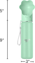 Stainless Steel Dog Travel Water Bottle, Vacuum Insulated Portable Dog Water Dispenser, Large Bottle with Drink Cup On The Go, Outdoor Walking, Hiking, Travel (Mint, 22oz)