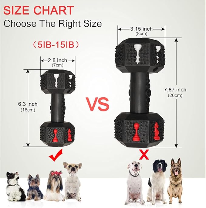 Dog Chew Toys for Aggressive Chewers,Food Grade Non-Toxic Dental Pet Toy,Tough Durable Indestructible Dog Toys for Small Medium Dogs.Black（8IB-15IB）
