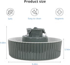 Ceramic Cat Water Fountain, 2.1L/71oz Cupcake Pet Water Fountain for Cats and Dogs, Ultra-Quiet Pump Pet Fountain with Replacement Filter and Foam (Dark Grey)