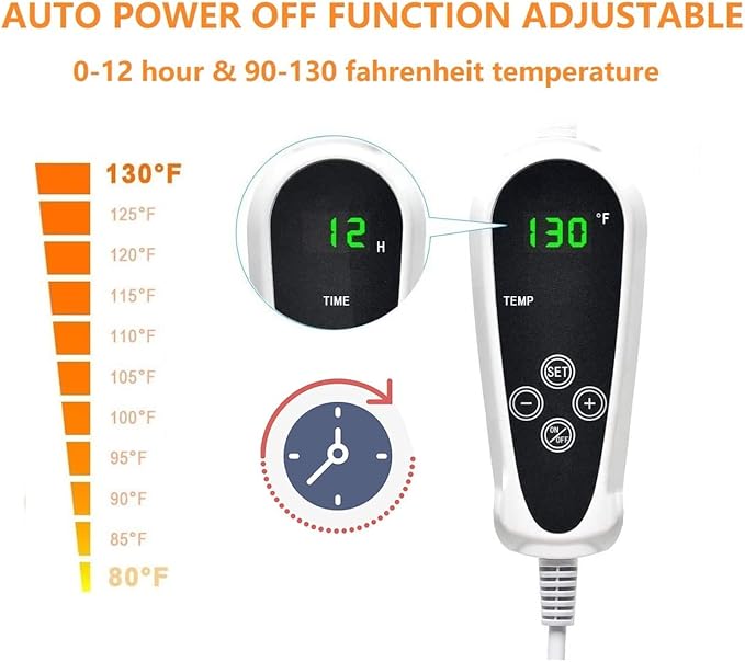 Pet Heating Pad for Dog Heating Pad for Cat Electric Mat Heated Pet Bed Mat Pet Heating Pad with Timer and Soft Washable Cover(X-Large:32" x 20"(Gray))