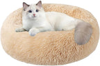 Cat Beds for Indoor Cats,20 Inch Dog Bed for Small Melium Large Dogs, Washable-Round Pet Bed for Puppy and Kitten with Slip-Resistant Bottom
