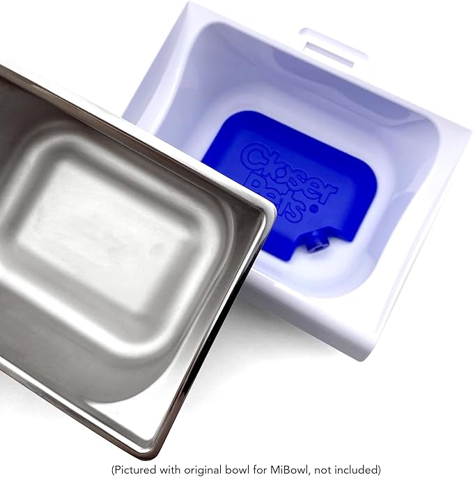 Closer Pets Stainless Steel Insert and Ice Pack - Compatible with The MiBowl Automatic Microchip Pet Feeder