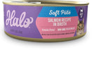Halo Wet Cat Food Whole Salmon Stew Recipe, Grain Free Wet Cat Pate, Canned Cat Food for Extra Hydration, 5.5 Oz Can (Pack of 12)