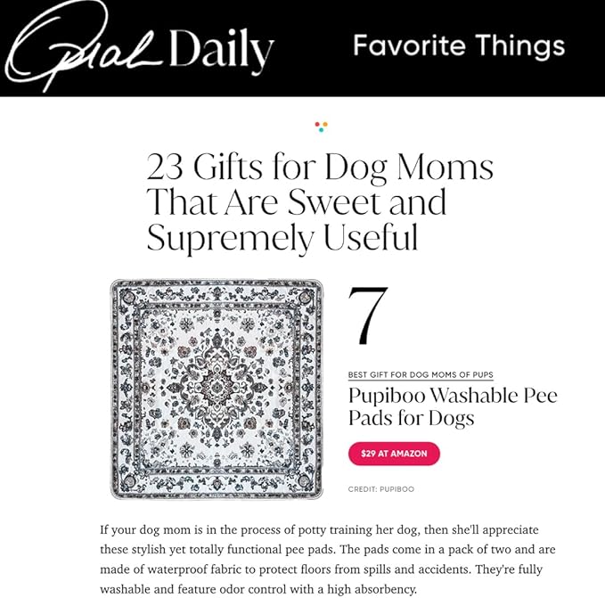 PUPIBOO Washable Pee Pads for Dogs and Cats - Super Absorbent Reusable Puppy Training Pads - 100% Waterproof, Leak-Proof & Non-Slip Whelping Pads for Pet Housebreaking