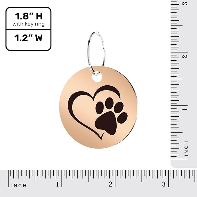 MYLUCKYTAG Stainless Steel QR Code Dog Tags - Scan QR for Instant Pet Location Alert Email