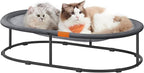 Feandrea Pet Bed, Cat Hammock, Elevated Cat Bed for Multiple Cats, with Removable Washable Mesh, for Pets up to 40 lb, Oval, Gray UPCB003G01