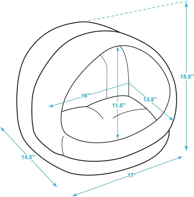 Cozy Cat Cave by Best Pet Supplies - Gray, 17 x 15 x 14