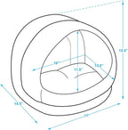 Cozy Cat Cave by Best Pet Supplies - Gray, 17 x 15 x 14