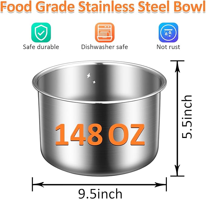 Elevated Dog Bowls for Large Dogs-[15.4-inch high],4.4L No Spill Dog Water Bowl, Adjustable Raised Bowls,Stainless Steel Water Bowl/Non-Slip/Water Dispenser