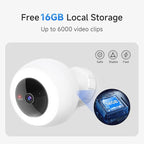 Noorio B310 Wireless Outdoor Security Camera with 600lm Spotlight, 12600mAh Battery-Powered Solar Camera with 16GB Free Local Storage, 2K Color Night Vision, 2.4GHz WiFi Only