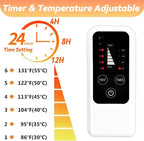 Heeyoo Pet Heating Pad, Adjustable Temperature Dog Cat Heating Pad with Timer, Waterproof Heated Dog Bed with Chew Resistant Cord, Auto Power-Off Indoor Pet Heated Mat for Dogs and Cats