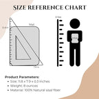 Boho Sisal Cat Scratcher Mat with Hook and Loop Strips (Scratch Protector for Carpet, Sofa, Wall and Furniture), Durable and Shedding-Resistant Surface (Mini 2-Pack, Fishbone)