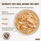 Rawz Natural Premium Shredded Canned Cat Wet Food - Grain Free Made with Real Meat Ingredients No BPA or Gums - 3oz Cans - 18 Count (Chicken & Pumpkin)
