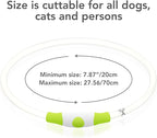 Colaseeme LED Dog Collar Light Up Dog Collars 1 Count USB Rechargeable TPU Glow Safety Basic Dog Collars for Large Medium Small Dogs (Cyan)