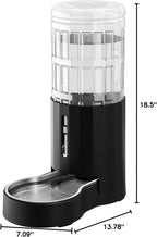 CZPET Automatic Dog and Cat Water Dispenser with Stainless Steel Bowl Gravity Waterer,100% BPA-Free,Large Capacity and Drinking Area Noise-Free for Pets