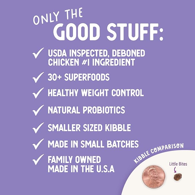 Health Extension Little Bites LITE Dry Dog Food, Chicken & Brown Rice for Small Breeds, Supports Healthy Weight, Digestion, Coat & Joint Health with Probiotics & Superfoods, 15 lb Bag (Pack of 1)