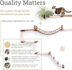 Catastrophic Creations Floating Cat Scratching Post, Hand-Crafted Sisal Cat Scratcher Post, Wall Cat Shelves & Scratching Posts for Indoor Cats, Durable & Modern Cat Furniture (3 Pc)