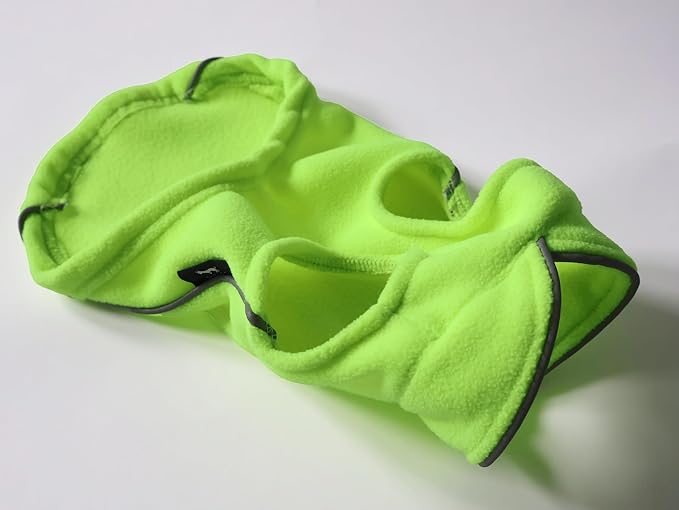 JACKO & CO - Fleece Vest Sweater with Leash Ring - Soft Lightweight Breathable for Puppies Small Medium Dogs, Kitten, Cats, Chihuahua - Warm for Fall/Autumn/Winter (Lime Green, Large 10-16lbs)