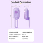 2 Pcs Upgraded Steam Pet Grooming Brush - 3 in 1 Water Brush for Cats & Dogs, Anti-Static Purple & White