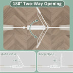 TSAYAWA Extra Wide Baby Safety Gate 29.6-33.8Inch Auto Close Child Gates, Pressure Mounted Gate for Stairs & Doorways, Indoor/Outdoor Heavy-Duty Pet Gate for Toddlers, Dogs, White