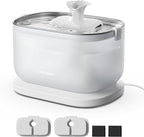 PETLIBRO Corded Cat Water Fountain, Cat Fountain Indoor Stainless Steel Tray, 2.5L/84oz Wireless Pump Pet Water Fountain, Cat Water Dispenser with Two Flow Modes, Pet Fountain for Drinking Easy Clean