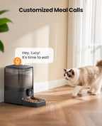 oneisall Cordless WiFi Automatic Cat Feeder, Rechargeable 100-Day Battery Operated Pet Feeder, 20 Cups/5L Timed Cat Food Dispenser for Large Kibble, Smart App Control (Black)