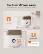 Hanging Rabbit Feeder, Programmable Automatic Pet Feeder with Dry Food Dispenser, Desiccant Bag and Portion Control for Rabbits Cats and Small Animals