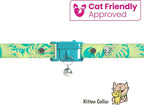 Kittyrama Botanicals Jungle Kitten Collar. Award Winning. Hypoallergenic, Quick Release Breakaway, Comfy & Soft. Vet Approved. Other Styles Available
