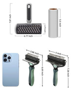 3PCS Dog Brushes for Grooming, 2-in-1 Double-Sided Detangling & Deshedding Tool That Stops Mats & Shedding on Golden Retrievers, Huskies, Samoyeds, Peacock Green