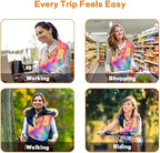 Dog Sling Carrier - Dog Sling for Small Dogs up to 10 lbs, Dog Carrier Sling with Adjustable Safety Strap & Buckle,Portable Dog Slings for Travel, Hands Free Cat Sling (Fruits)