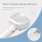 REIKIYA Cat Steam Brush,4-in-1 Spray Hair Removal Dog Brush for Shedding & Grooming with UV Light, Anti-Static Pet Spray Comb with One-Click Release Button