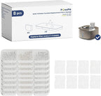 PawsPik® Replacement Filters for PawsPik BOSS-01 Wireless Stainless Steel Battery Operated Water Fountain, 8 Pack Filter & Sponges Set for 4 months of Replacement, 5 Layer Filtration